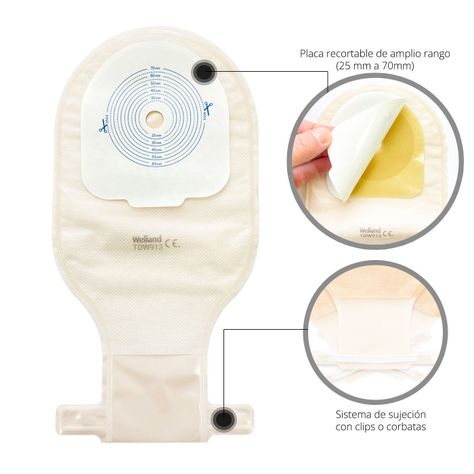 30x Bolsa Colostomía Ostomía Drenable Filtro Anti Olor Y Gases-3