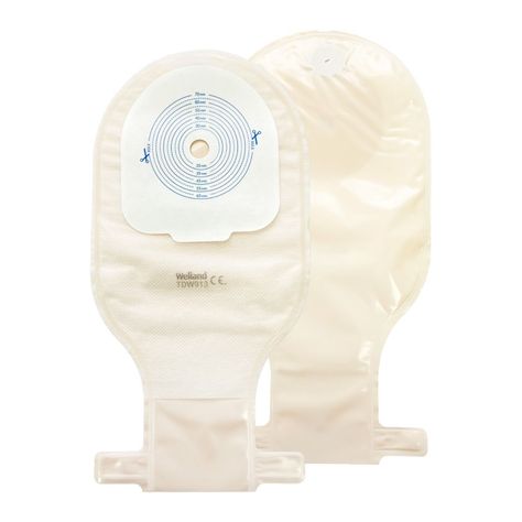 60x Bolsas De Colostomía Placa Recortable con Filtro Olor y Gases-1