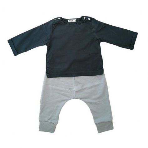 Set blusa y pantalón gris-0