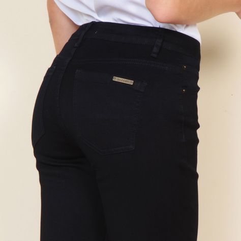 Jeans Recto Tiro Alto Pretina Basica-5