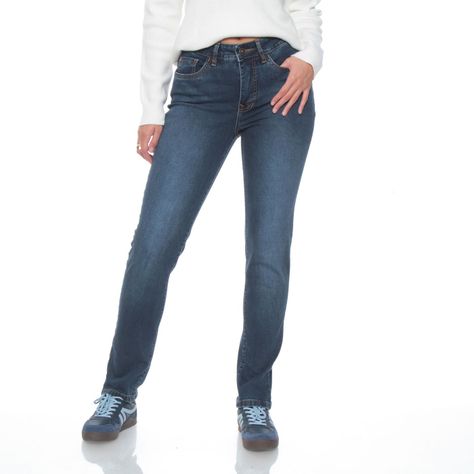 Jeans 1 Boton Slim Tiro Alto Pretina Basica-0