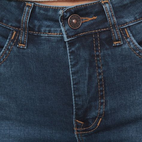 Jeans 1 Boton Slim Tiro Alto Pretina Basica-8