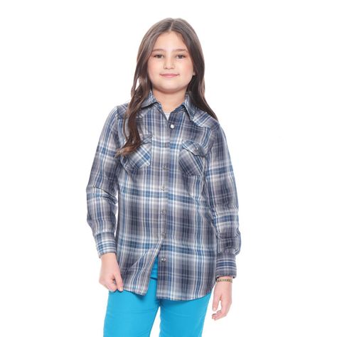 BLUSA INFANTIL ESCOCES  CON DOBLE BOLSILLO-0