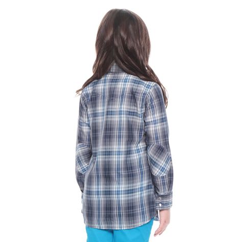 BLUSA INFANTIL ESCOCES  CON DOBLE BOLSILLO-2