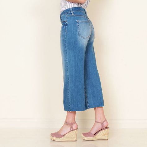 Jeans Crop Tiro Medio Pretina Basica 1 Boton-2