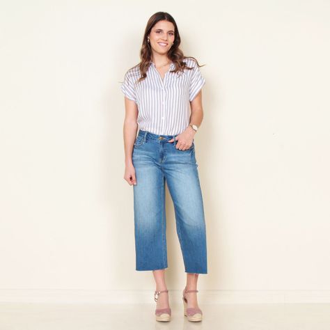 Jeans Crop Tiro Medio Pretina Basica 1 Boton-4