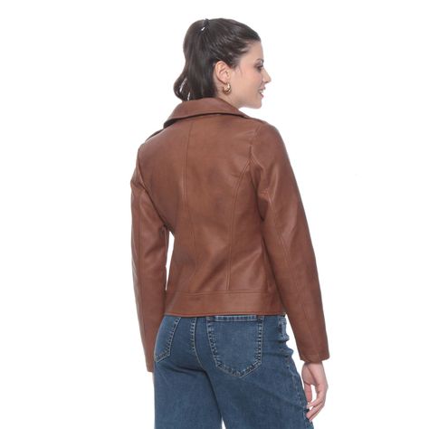 Chaqueta Manga Larga Cuero Ecologico Con Cierres-7