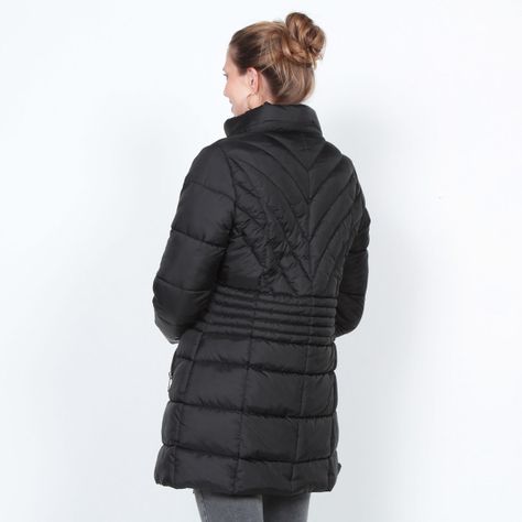 Parka Manga Larga Con Piel En Capucha  Y Bolsillo Con Cierre-8