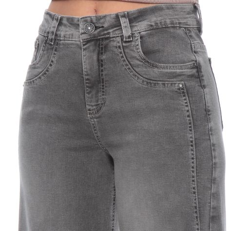 Jeans Wide Leg Tiro Alto Costadillo Pretina Basica 1 Boton-2