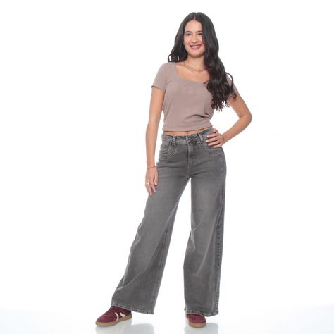 Jeans Wide Leg Tiro Alto Costadillo Pretina Basica 1 Boton-4