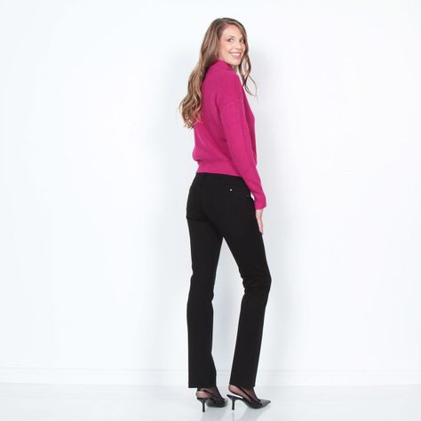 Sweater Manga Larga Solido Con Cuello Alto-6