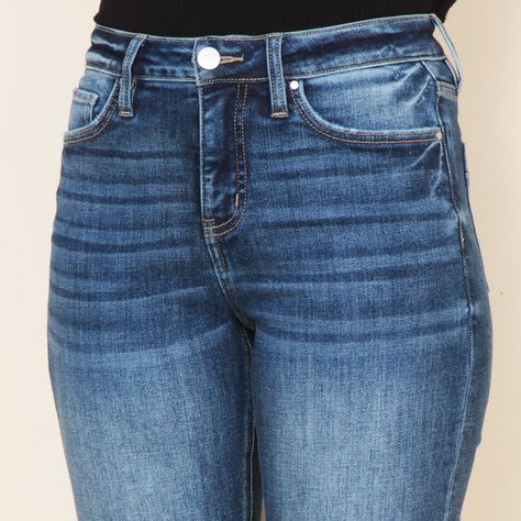 Jeans Tiro Alto Pretina Basica 1 Boton Recto-2