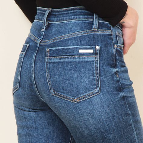 Jeans Tiro Alto Pretina Basica 1 Boton Recto-4
