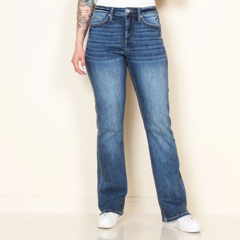 Jeans Tiro Alto Pretina Basica 1 Boton Recto-7