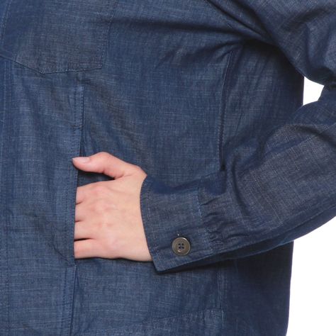 Chaqueta Manga Larga Lyocell Con Bolsillo En Delantero-3