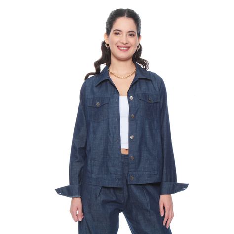 Chaqueta Manga Larga Lyocell Con Bolsillo En Delantero-5