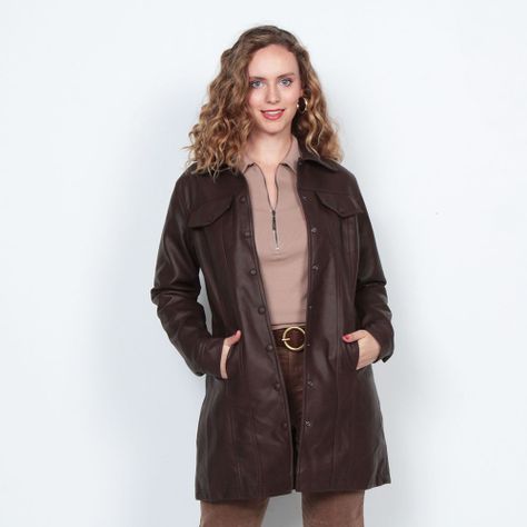 Chaqueta Manga Larga Cuero Ecologico-2