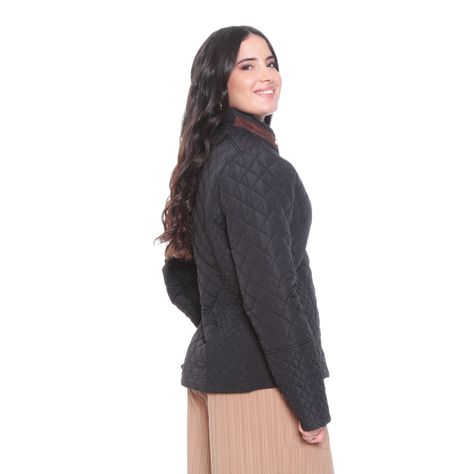 Parka Manga Larga Cuello Mao Con Bolsillo Ojal Y Rib En Costado-1