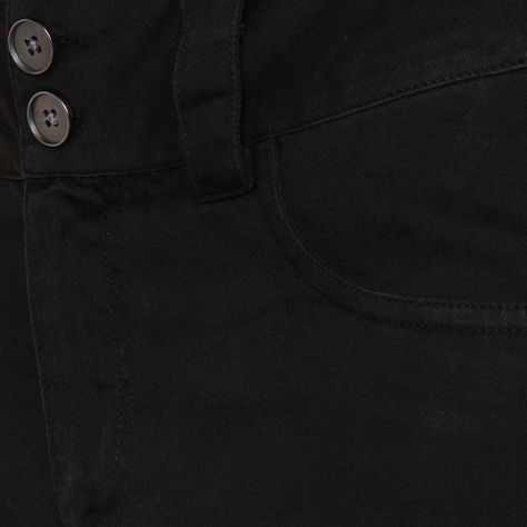 Pantalon Tiro Alto Denim Con Bolsillos 2 Botones-2