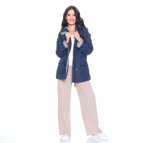 Chaqueta Impermeable Con Capucha Y Bolsillos-8