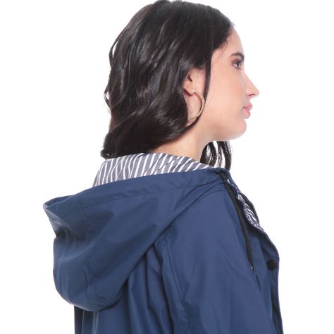 Chaqueta Impermeable Con Capucha Y Bolsillos-9