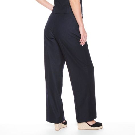 Pantalon Tio Alto Pretina Basica Con Bolsillo Y Pinzas-1