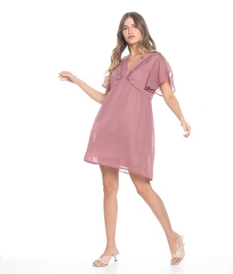 Vestido Corto Manga Campana-3