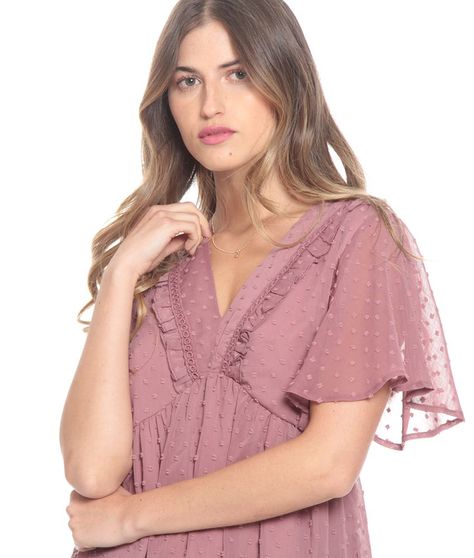 Vestido Corto Manga Campana-4