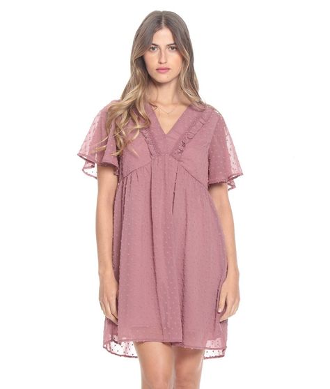 Vestido Corto Manga Campana-5