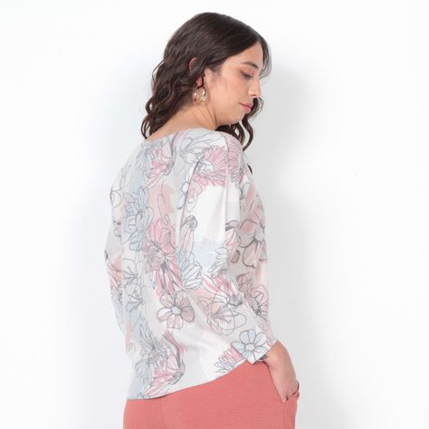 Sweater Sublimado Escote Redondo Manga 3/4-5