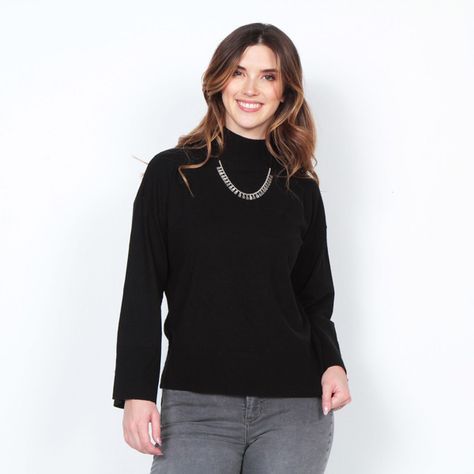 Sweater Cuello Alto Manga Larga-0