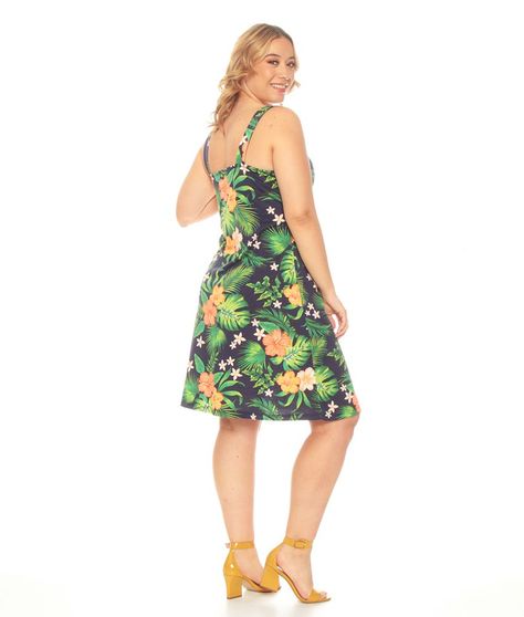 Vestido Estampado Sin Manga-1