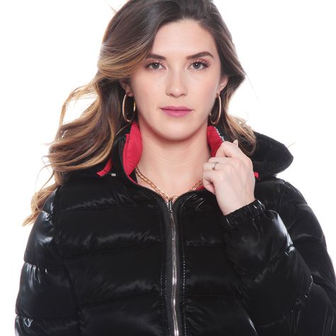 Parka Manga Larga Con Capucha Y Bolsillos-2