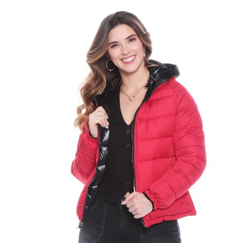Parka Manga Larga Con Capucha Y Bolsillos-9