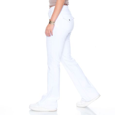 Jeans  Tiro Medio Recto Pretina Basica 1 Boton-2