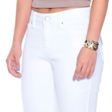 Jeans  Tiro Medio Recto Pretina Basica 1 Boton-3