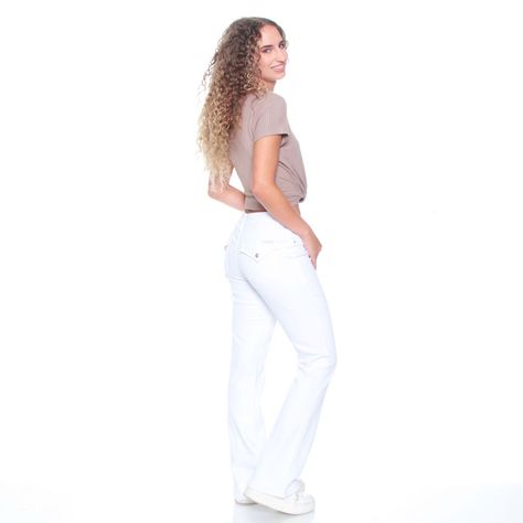 Jeans  Tiro Medio Recto Pretina Basica 1 Boton-7