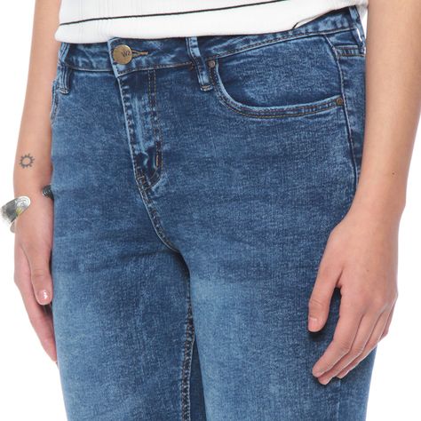 Jeans Recto Tiro Medio Pretina Basica 1 Boton-2