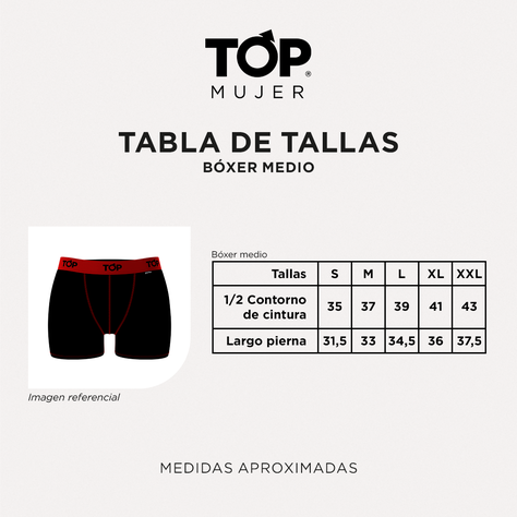 Bóxer Mujer Medio Algodón DC Pack 3 C1 Top-4