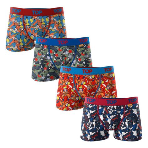 Bóxer Niño Algodón Naruto Pack 4 C1 Top-0
