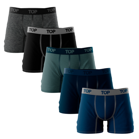 Boxer Medio Algodón Pack 5 Guerreros C1 TOP-0