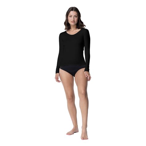 Camiseta Manga Larga Microfibra Mujer-Escote Redondo C1 TOP-1