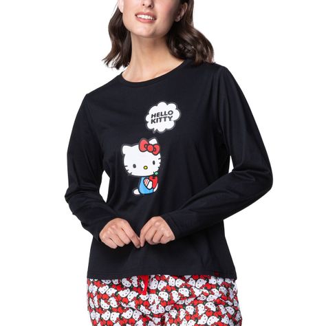 Pijama Largo Mujer Algodón Invierno Hello Kitty C2 TOP-2