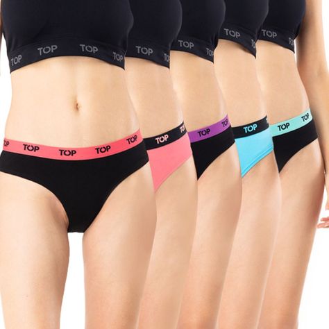 Calzón Bikini Algodón Pack 5 C1 TOP-0