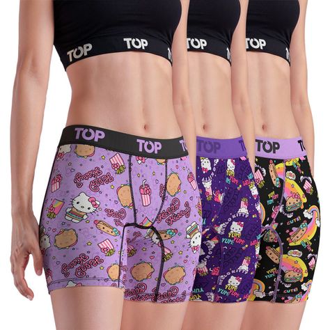 Bóxer Medio MUJER Algodón Pack 3 Hello Kitty C2 TOP-0