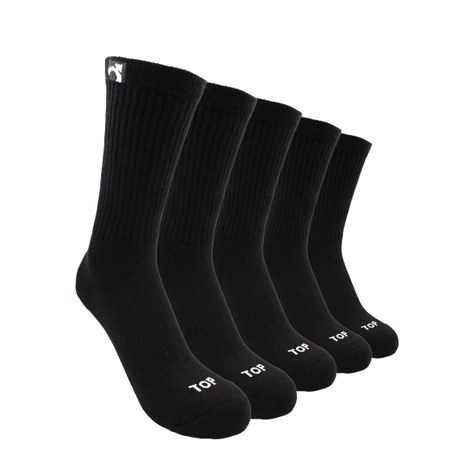 Calcetines Deportivos MUJER Largos Negros Pack 5 -0
