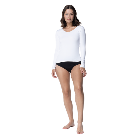 Camiseta Manga Larga Microfibra Mujer-Escote Redondo C2 TOP-1