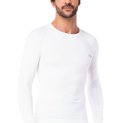 Camiseta Deportiva Primera Capa Microfibra Blanca Top-0