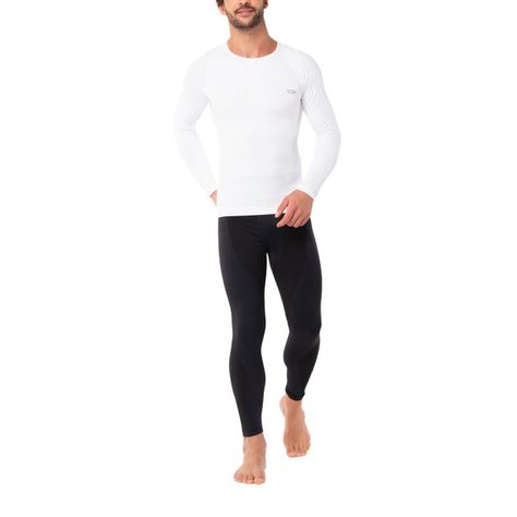 Camiseta Deportiva Primera Capa Microfibra Blanca Top-1
