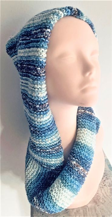 gorro con cuello de algodón grueso tejido a mano diseño exclusivo-1